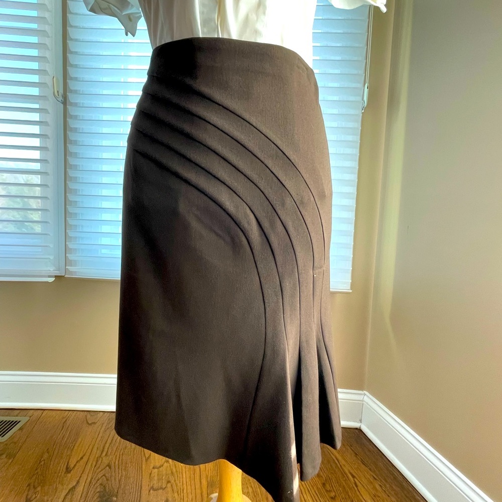 Brown Skirt with Ruffle